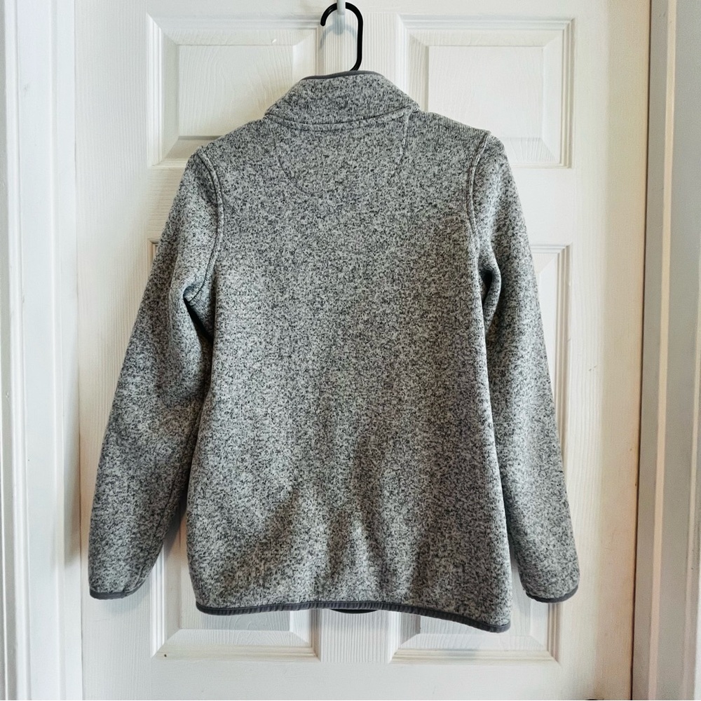 L.L. Bean Women’s Heather Gray Fleece 1/4 Zip Pullover Medium - Picture 2 of 9